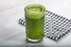 Lemon and mint cold smoothie photo