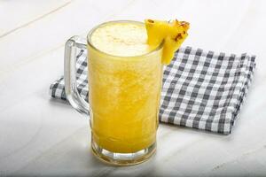 Sweet fresh vitamin pineapple juice photo