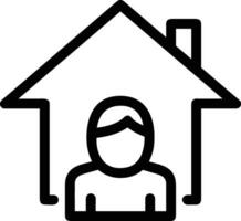 Home outline icon symbol vector image. Illustration of the house real estate graphic property design image