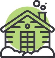 Home outline icon symbol vector image. Illustration of the house real estate graphic property design image