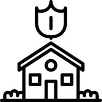 Home outline icon symbol vector image. Illustration of the house real estate graphic property design image