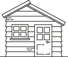 Home outline icon symbol vector image. Illustration of the house real estate graphic property design image