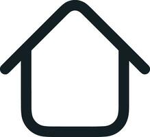 Home outline icon symbol vector image. Illustration of the house real estate graphic property design image
