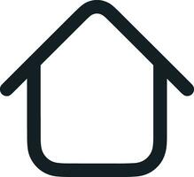 Home outline icon symbol vector image. Illustration of the house real estate graphic property design image