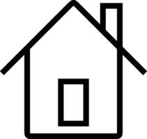 Home outline icon symbol vector image. Illustration of the house real estate graphic property design image