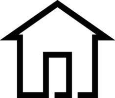 Home outline icon symbol vector image. Illustration of the house real estate graphic property design image