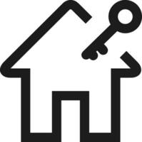 Home outline icon symbol vector image. Illustration of the house real estate graphic property design image