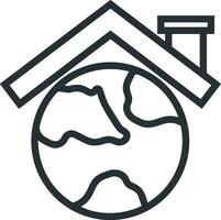 Home outline icon symbol vector image. Illustration of the house real estate graphic property design image