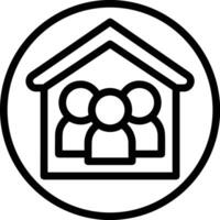 Home outline icon symbol vector image. Illustration of the house real estate graphic property design image