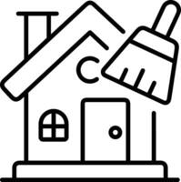 Home outline icon symbol vector image. Illustration of the house real estate graphic property design image