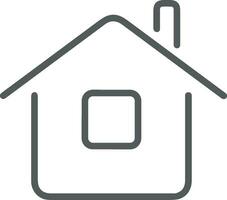 Home outline icon symbol vector image. Illustration of the house real estate graphic property design image