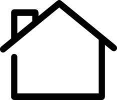 Home outline icon symbol vector image. Illustration of the house real estate graphic property design image