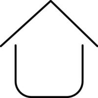 Home outline icon symbol vector image. Illustration of the house real estate graphic property design image