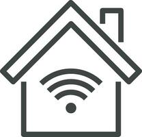 Home outline icon symbol vector image. Illustration of the house real estate graphic property design image