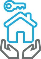 Home outline icon symbol vector image. Illustration of the house real estate graphic property design image