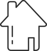 Home outline icon symbol vector image. Illustration of the house real estate graphic property design image