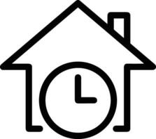 Home outline icon symbol vector image. Illustration of the house real estate graphic property design image