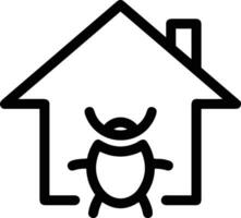 Home outline icon symbol vector image. Illustration of the house real estate graphic property design image