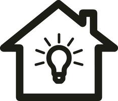 Home outline icon symbol vector image. Illustration of the house real estate graphic property design image