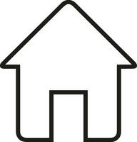 Home outline icon symbol vector image. Illustration of the house real estate graphic property design image