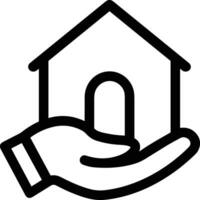 Home outline icon symbol vector image. Illustration of the house real estate graphic property design image