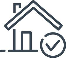 Home outline icon symbol vector image. Illustration of the house real estate graphic property design image