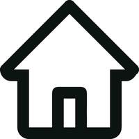 Home outline icon symbol vector image. Illustration of the house real estate graphic property design image