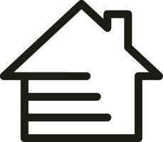 Home outline icon symbol vector image. Illustration of the house real estate graphic property design image