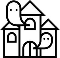 Home outline icon symbol vector image. Illustration of the house real estate graphic property design image