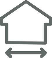 Home outline icon symbol vector image. Illustration of the house real estate graphic property design image