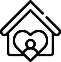 Home outline icon symbol vector image. Illustration of the house real estate graphic property design image