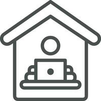 Home outline icon symbol vector image. Illustration of the house real estate graphic property design image