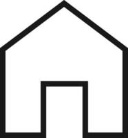 Home outline icon symbol vector image. Illustration of the house real estate graphic property design image