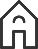 Home outline icon symbol vector image. Illustration of the house real estate graphic property design image