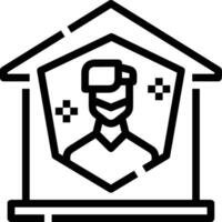 Home outline icon symbol vector image. Illustration of the house real estate graphic property design image