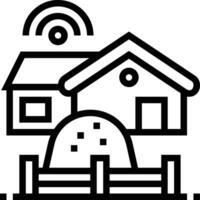 Home outline icon symbol vector image. Illustration of the house real estate graphic property design image