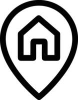 Home outline icon symbol vector image. Illustration of the house real estate graphic property design image