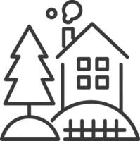 Home outline icon symbol vector image. Illustration of the house real estate graphic property design image