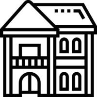 Home outline icon symbol vector image. Illustration of the house real estate graphic property design image