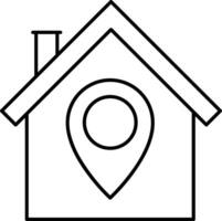 Home outline icon symbol vector image. Illustration of the house real estate graphic property design image