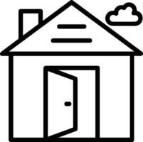 Home outline icon symbol vector image. Illustration of the house real estate graphic property design image