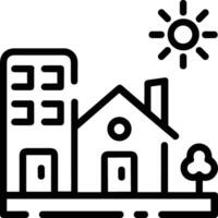 Home outline icon symbol vector image. Illustration of the house real estate graphic property design image