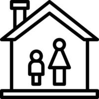 Home outline icon symbol vector image. Illustration of the house real estate graphic property design image