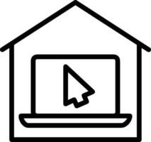 Home outline icon symbol vector image. Illustration of the house real estate graphic property design image