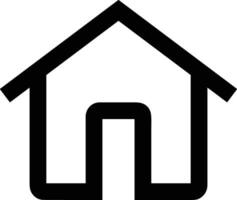 Home outline icon symbol vector image. Illustration of the house real estate graphic property design image