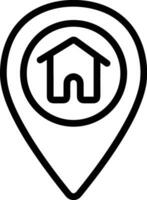 Home outline icon symbol vector image. Illustration of the house real estate graphic property design image