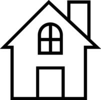 Home outline icon symbol vector image. Illustration of the house real estate graphic property design image