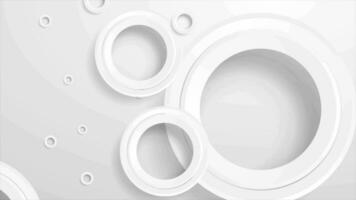 Abstract geometric video animation with grey paper circles