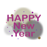 Happy New Year Celebration Text png