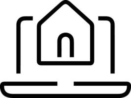 Home outline icon symbol vector image. Illustration of the house real estate graphic property design image